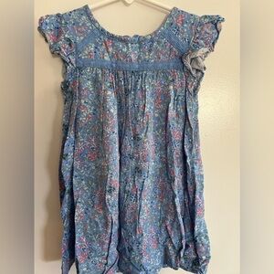 Nautica Blue Floral Kids Casual Dress